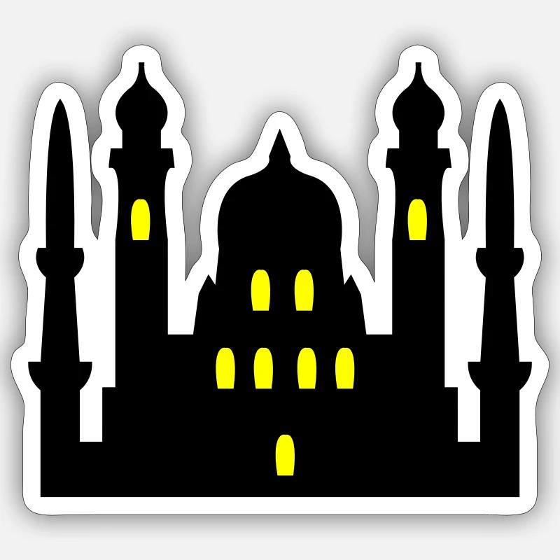 moschee 02 - Sticker Größe S (10 x 10 cm) - Mattweiß