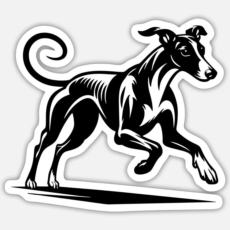 Galgo - Sticker size S (10 x 10 cm) - white matte