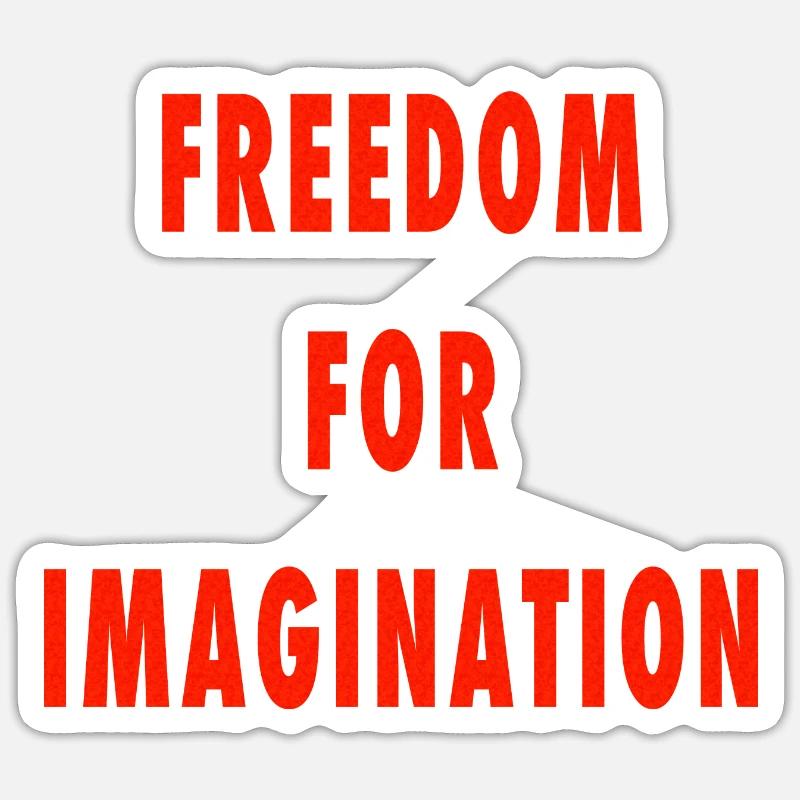 La liberté de l’imagination Sticker taille S (10 x 10 cm)