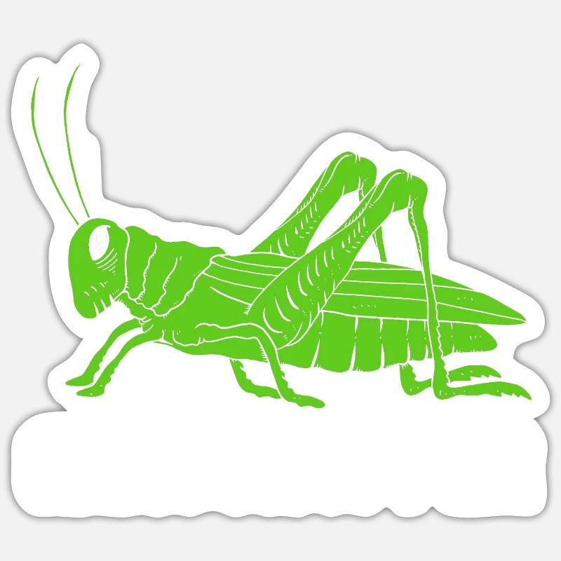 Grasshopper grasshopper - Sticker size S (10 x 10 cm) - white matte