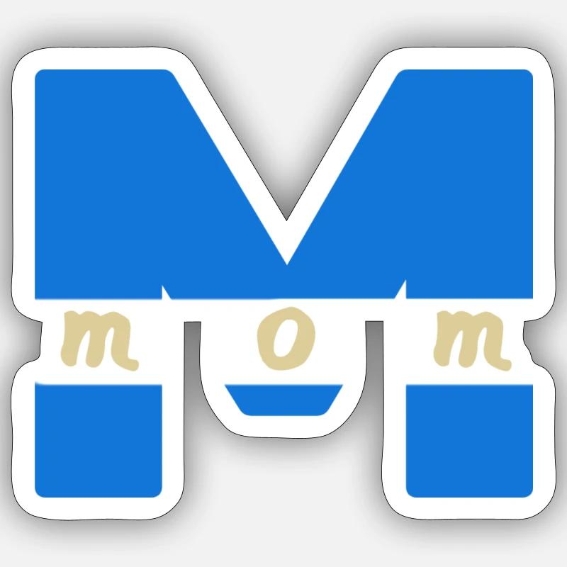 Mor - Sticker størrelse S (10 x 10 cm) - mat hvid