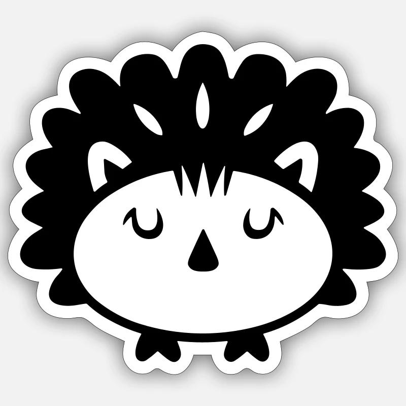Igel - Sticker Größe S (10 x 10 cm) - Mattweiß