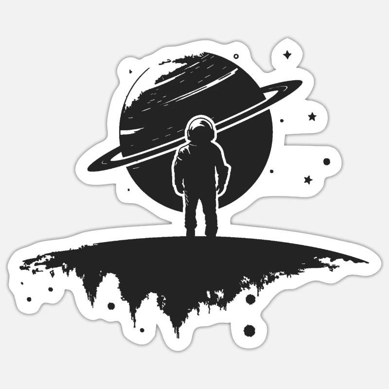 Spaceman - Sticker size S (10 x 10 cm) - white matte