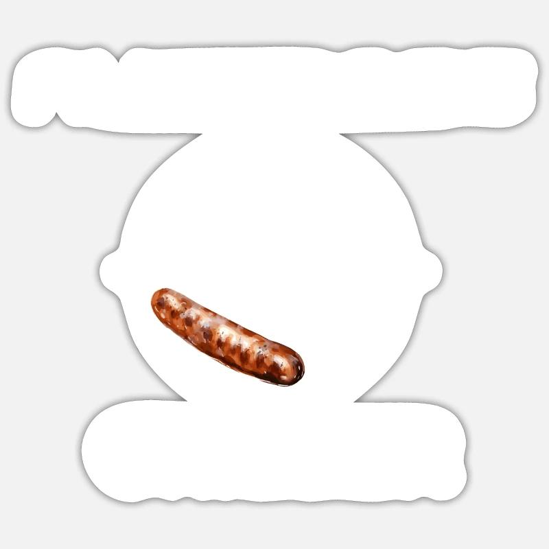 Contract Griller Grillmaster T-Shirt - Sticker taille S (10 x 10 cm) - blanc mat