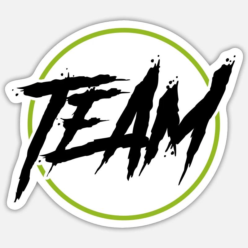 team kreis - Sticker Größe S (10 x 10 cm) - Mattweiß