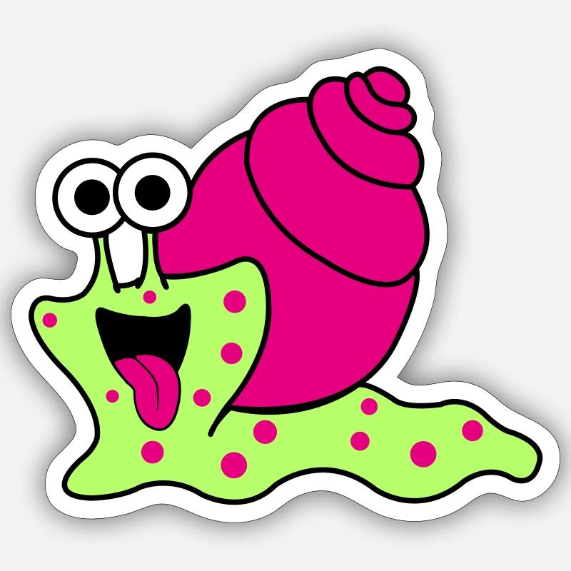 schnecke funny - Sticker Größe S (10 x 10 cm) - Mattweiß
