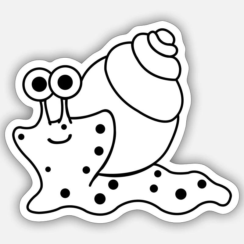 Snail Funny Sticker size S (10 x 10 cm)