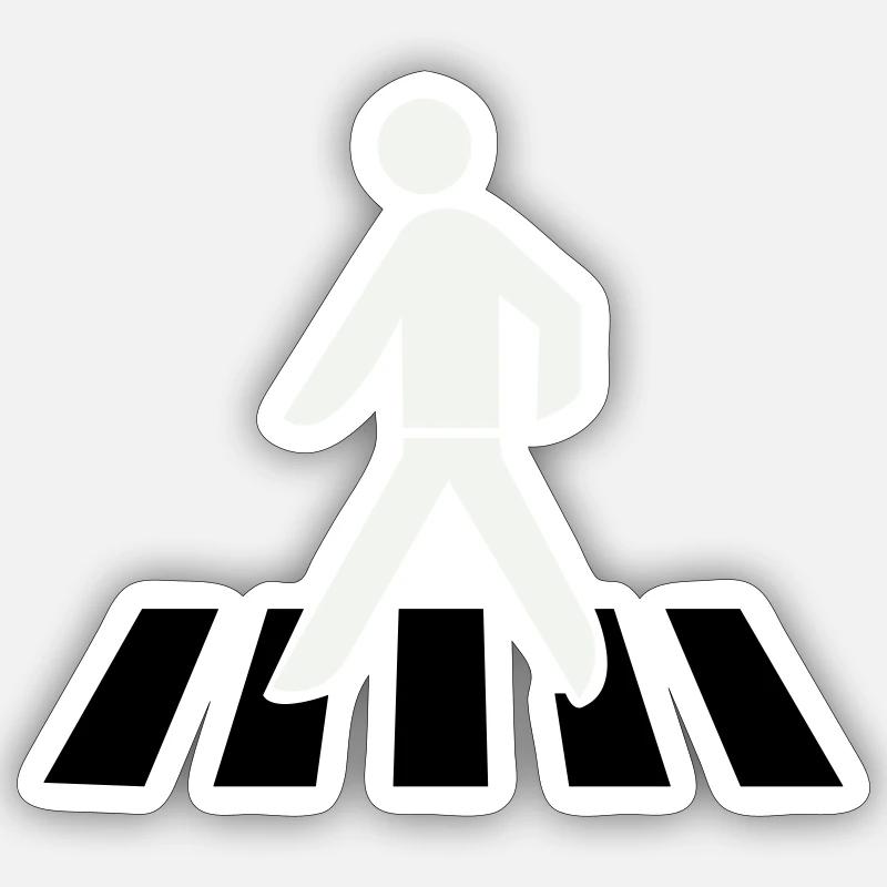 Franchissement du passage piéton Sticker taille S (10 x 10 cm)