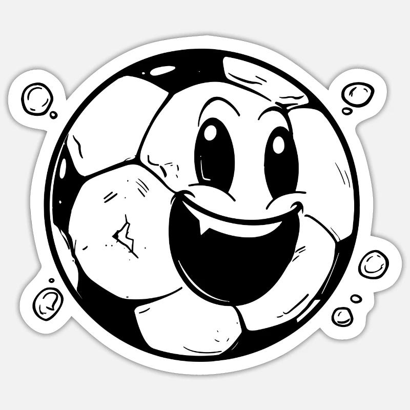Fußball Comic Sticker Größe S (10 x 10 cm)