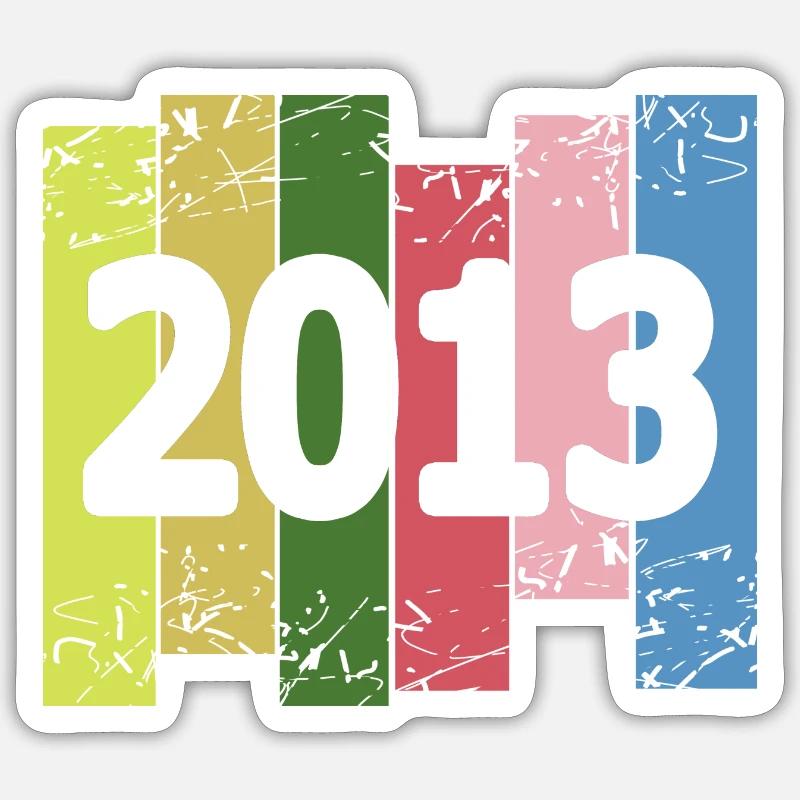 Farbenfroh 2013 - Sticker Größe S (10 x 10 cm) - Mattweiß