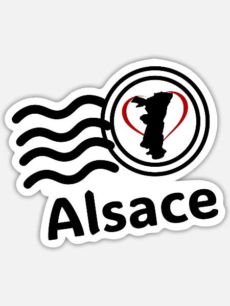Alsace stamp - Sticker size S (10 x 10 cm) - white matte
