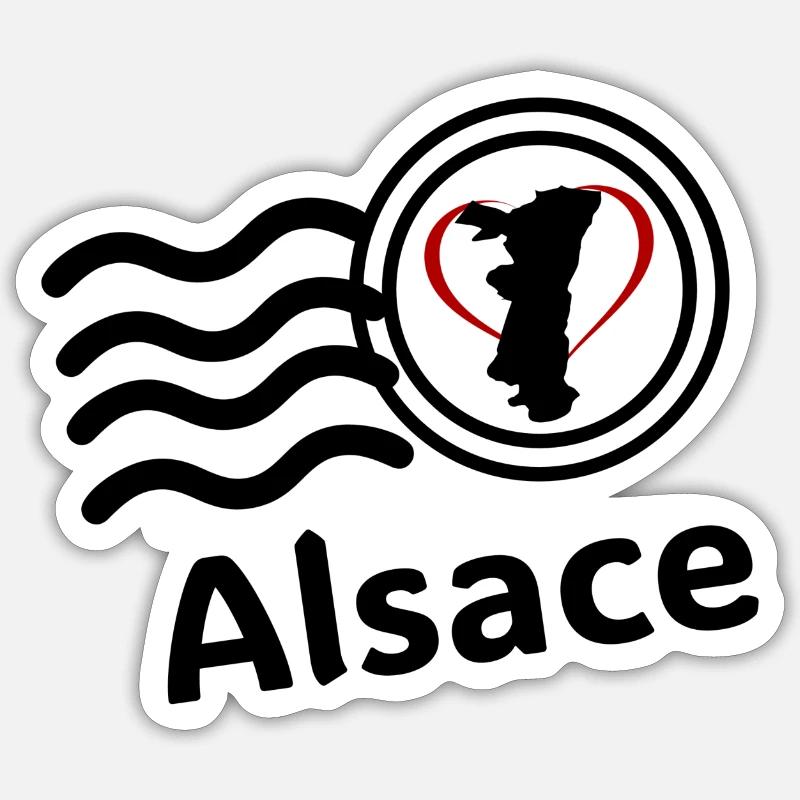 Alsace stamp Sticker size S (10 x 10 cm)