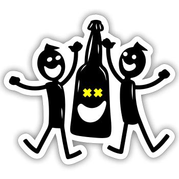 Jga Junggesellenabschied Bier Geburtstag - Sticker Größe S (10 x 10 cm) - Mattweiß - Vorne