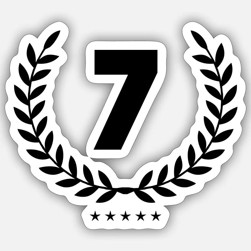kranz 7 - Sticker Größe S (10 x 10 cm) - Mattweiß
