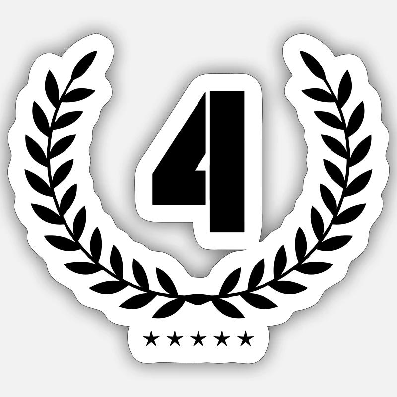 Wreath 4 - Sticker size S (10 x 10 cm) - white matte