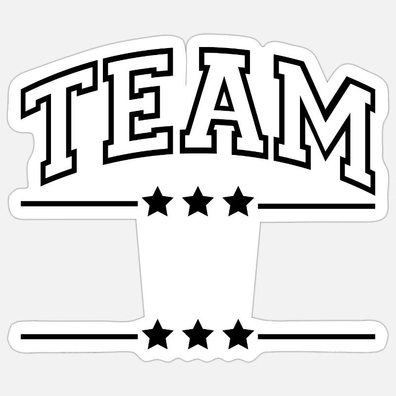 Équipe - Sticker taille S (10 x 10 cm) - blanc mat