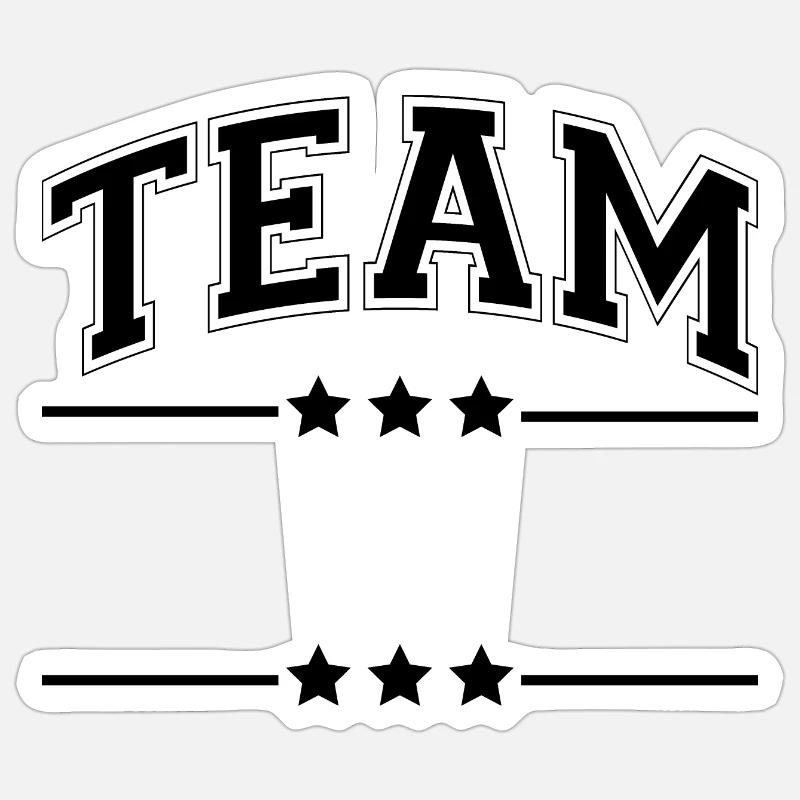 Équipe - Sticker taille S (10 x 10 cm) - blanc mat