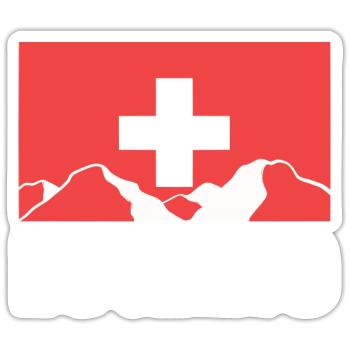 Switzerland Lugano - Sticker size S (10 x 10 cm) - white matte - Front
