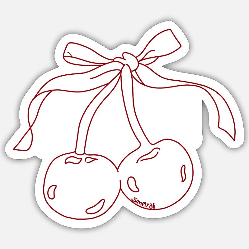 Arc de cerisier Sticker taille S (10 x 10 cm)