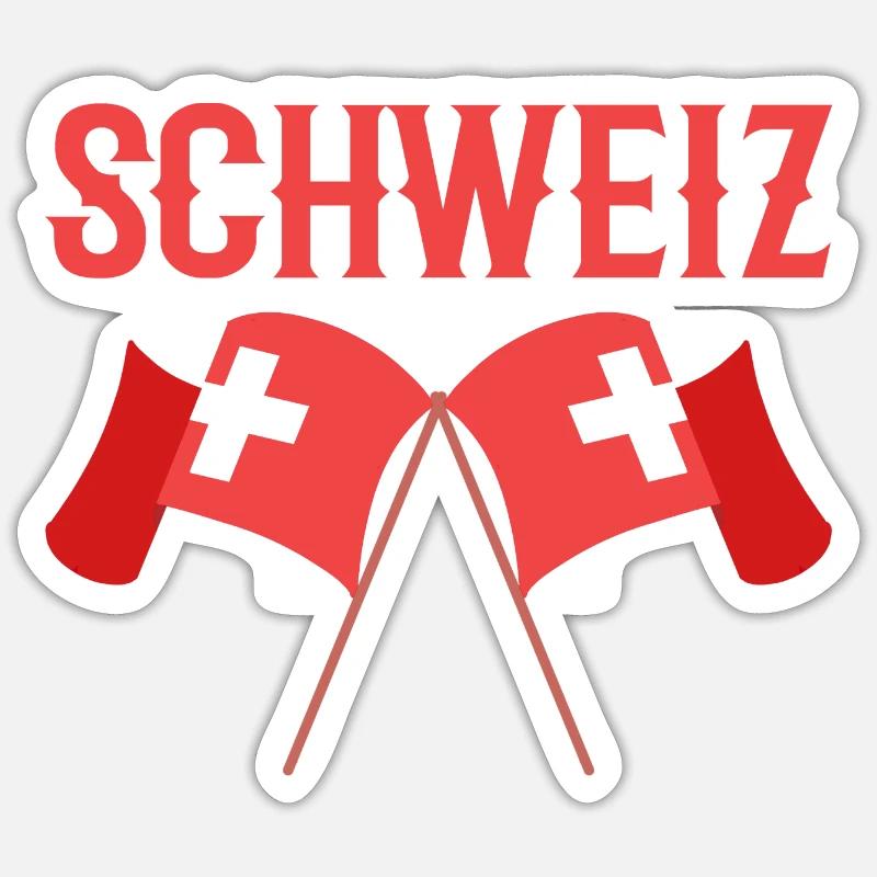 Schweiz Sticker Größe S (10 x 10 cm)