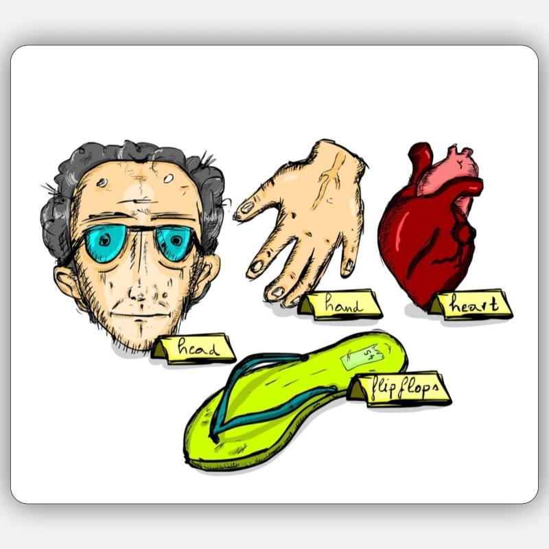 Dinge - Sticker Größe S (10 x 10 cm) - Mattweiß