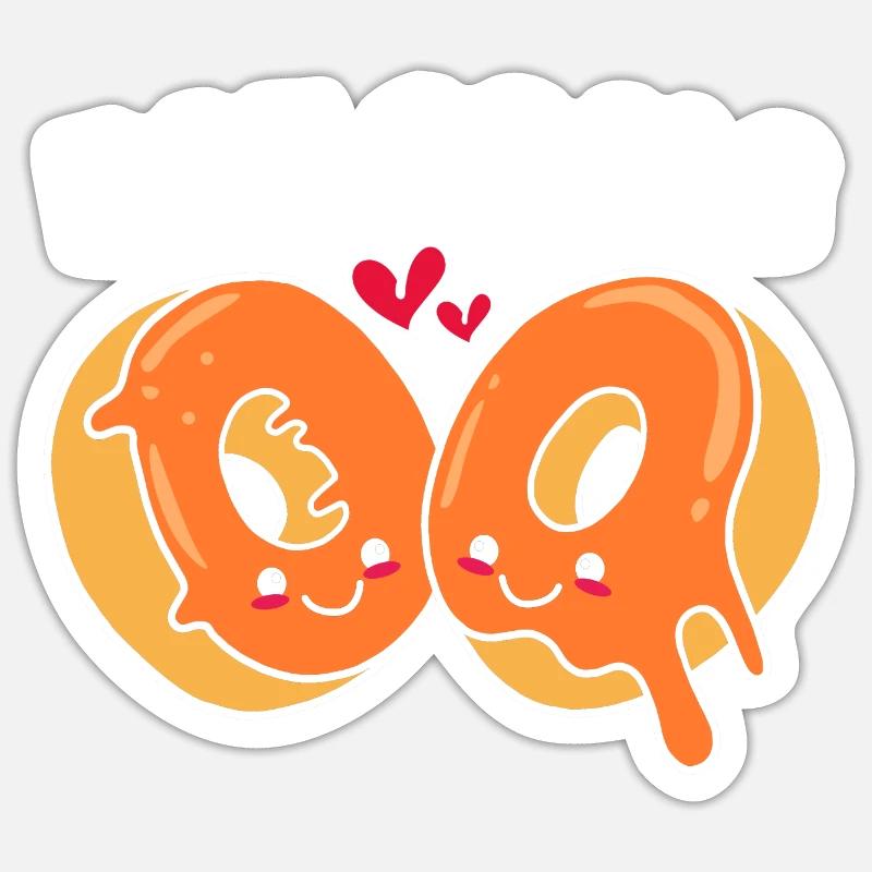 Bagel - Sticker taille S (10 x 10 cm) - blanc mat