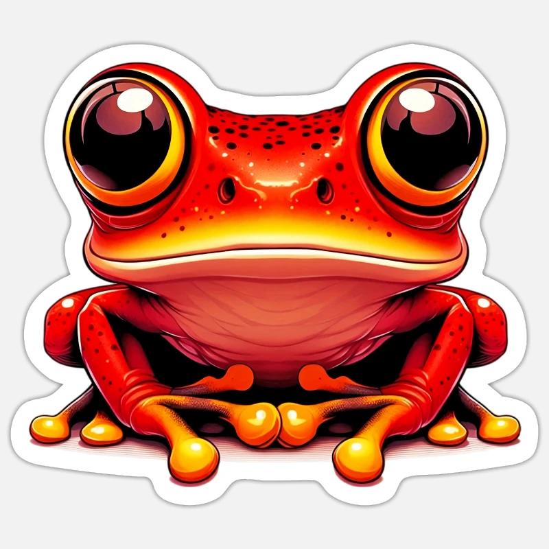 Frog - Sticker size S (10 x 10 cm) - white matte