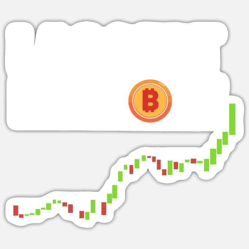 Le bitcoin - Sticker taille S (10 x 10 cm) - blanc mat