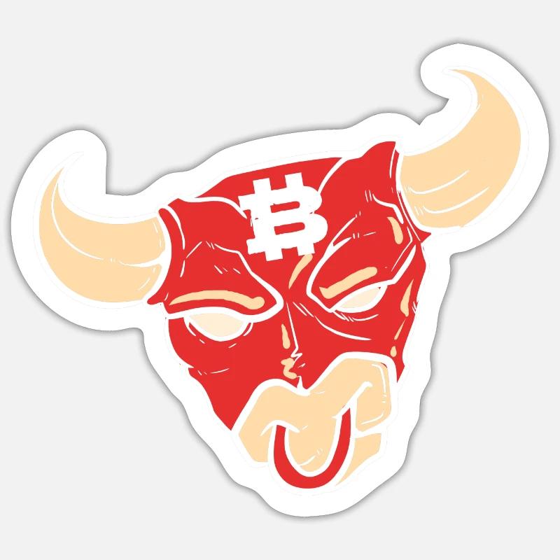 Bitcoin - Sticker taille S (10 x 10 cm) - blanc mat