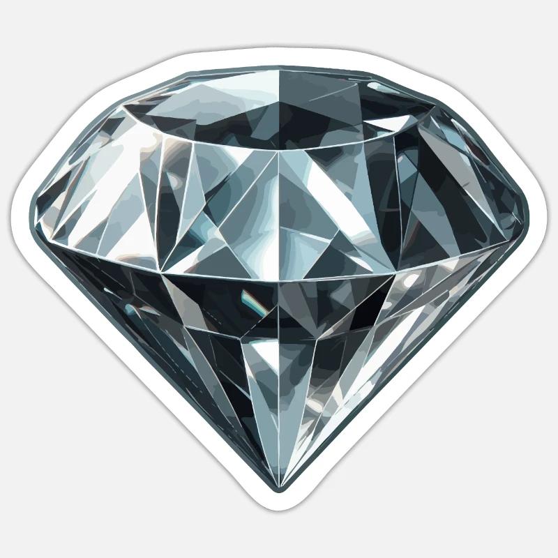 Pierre précieuse de diamant Sticker taille S (10 x 10 cm)