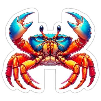 Krebs - Sticker Größe S (10 x 10 cm) - Mattweiß - Vorne