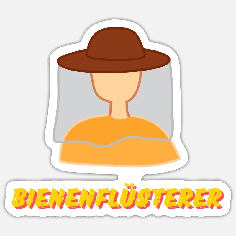 bienenflüsterer - Sticker Größe S (10 x 10 cm) - Mattweiß