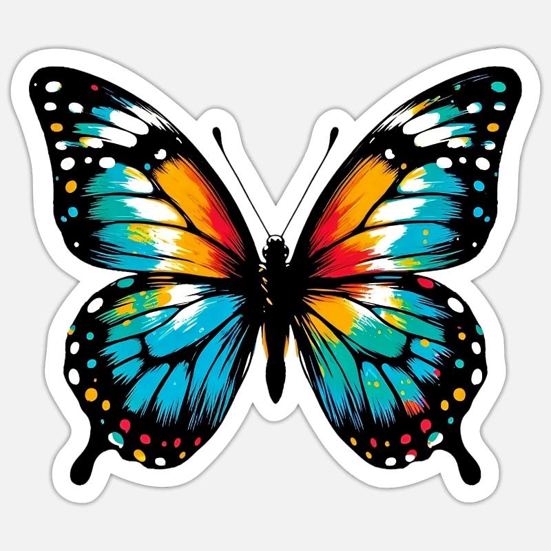 Butterfly - Sticker size S (10 x 10 cm) - white matte