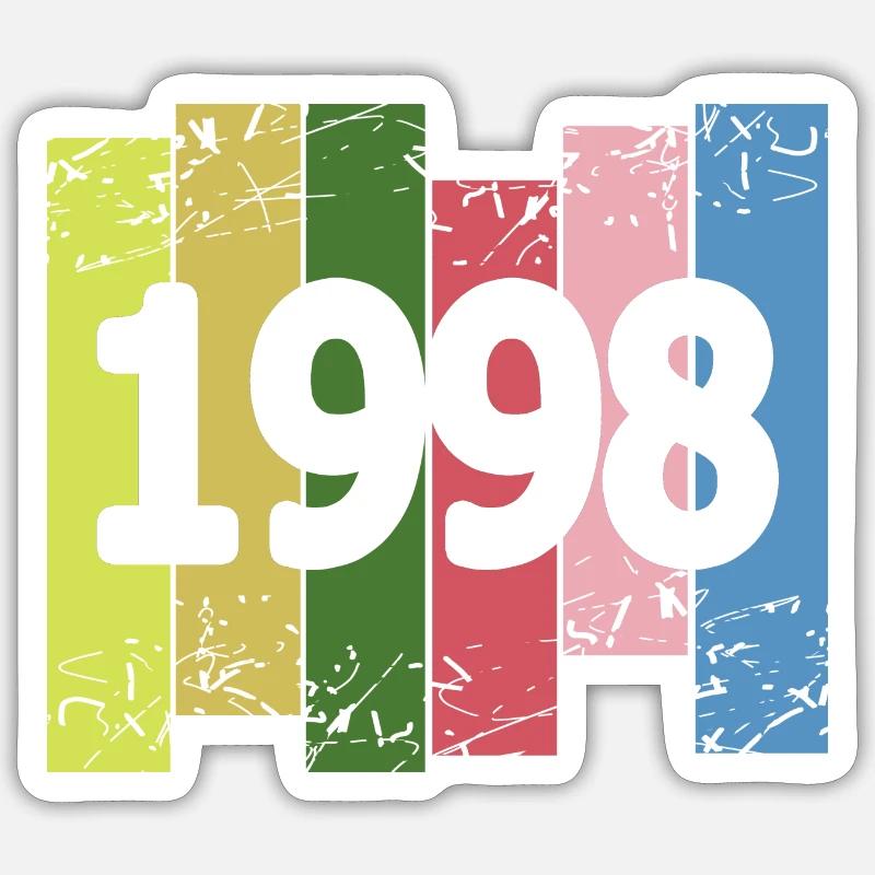 1998 - Sticker taille S (10 x 10 cm) - blanc mat
