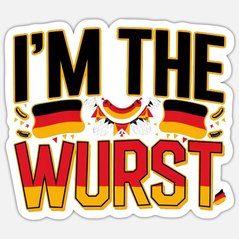 I'm The Wurst 4 - Sticker Größe S (10 x 10 cm) - Mattweiß