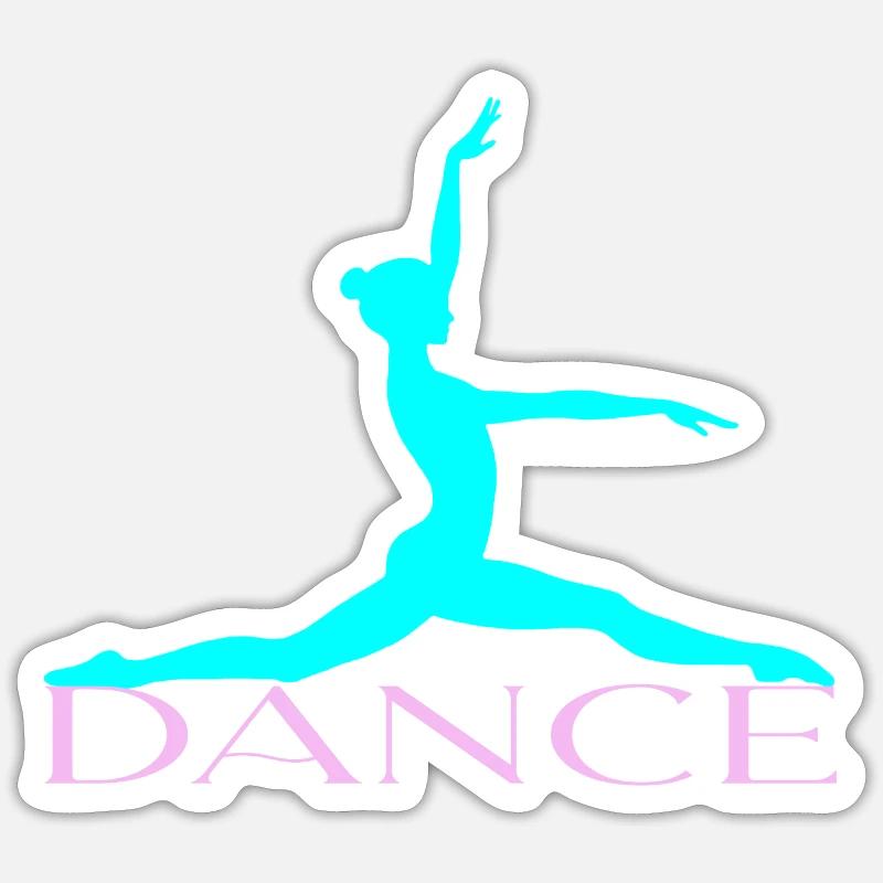 Dance - Sticker size S (10 x 10 cm) - white matte