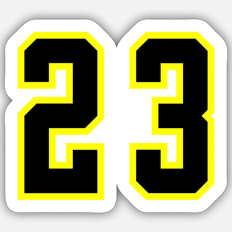 23 Number Jersey - Sticker size S (10 x 10 cm) - white matte