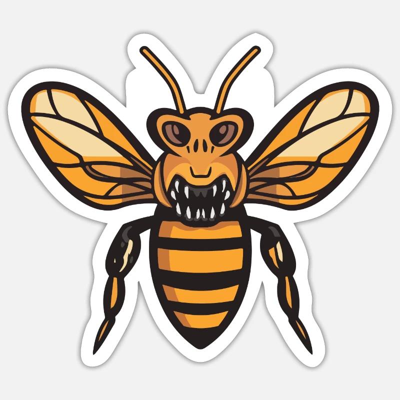 Bee Halloween Comic Funny - Sticker size S (10 x 10 cm) - white matte