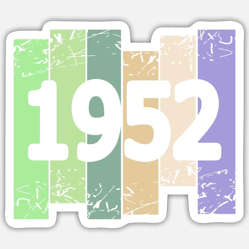 Kunstwerk 1952 - Sticker Größe S (10 x 10 cm) - Mattweiß