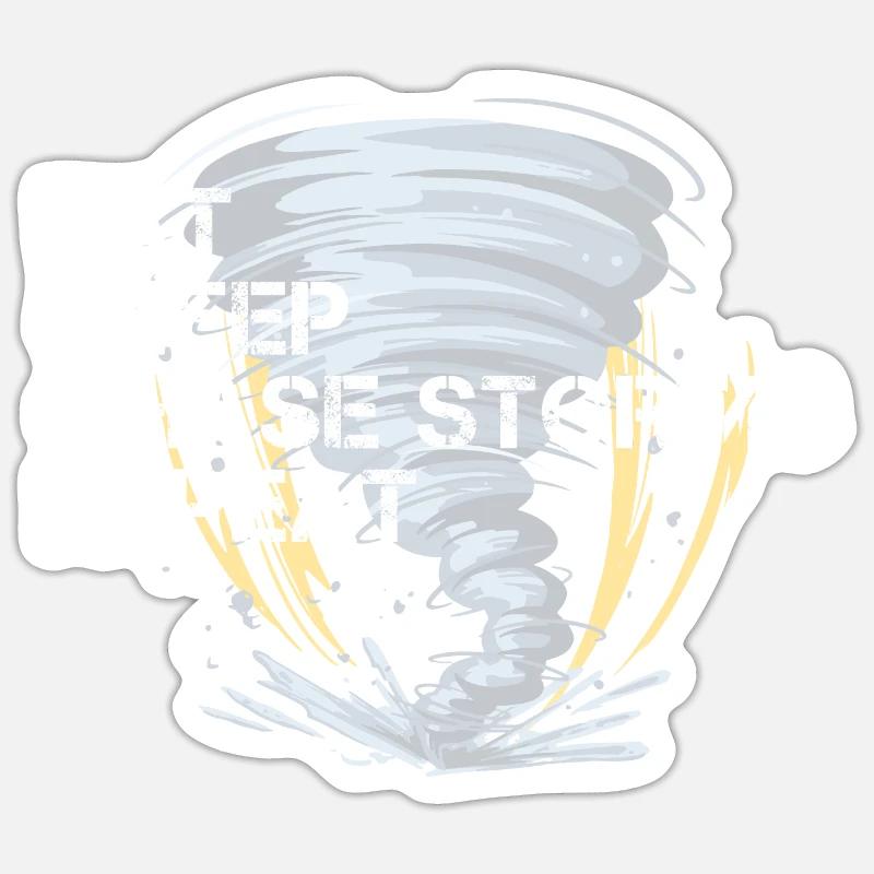 Manger Dormir Chasser les tempêtes Répéter Chasseur de tempêtes Temps violent Sticker taille S (10 x 10 cm)