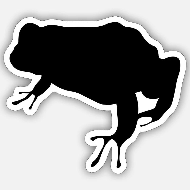 Grenouille - Sticker taille S (10 x 10 cm) - blanc mat