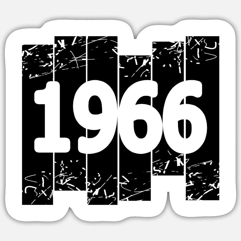 Year 1966 - Sticker size S (10 x 10 cm) - white matte