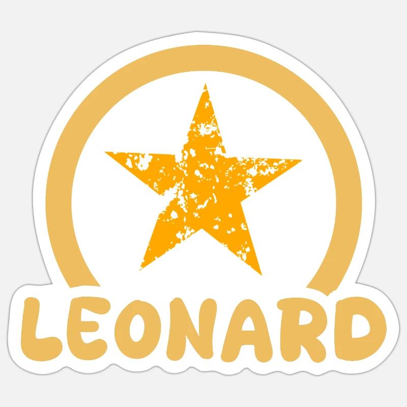 Gift for Leonard - Sticker size S (10 x 10 cm) - white matte