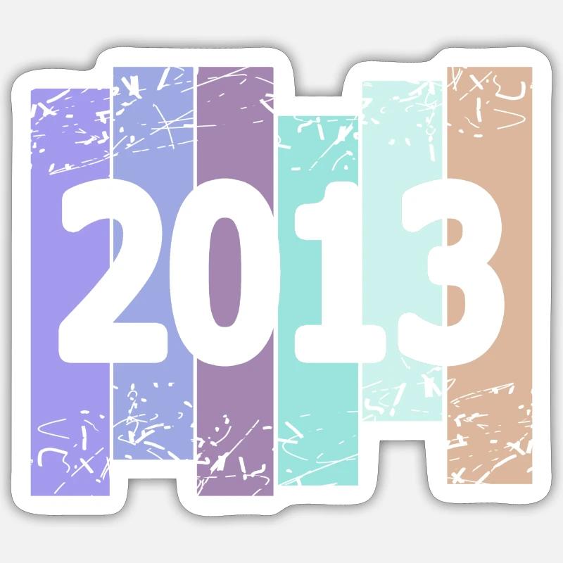 2013 - Sticker size S (10 x 10 cm) - white matte