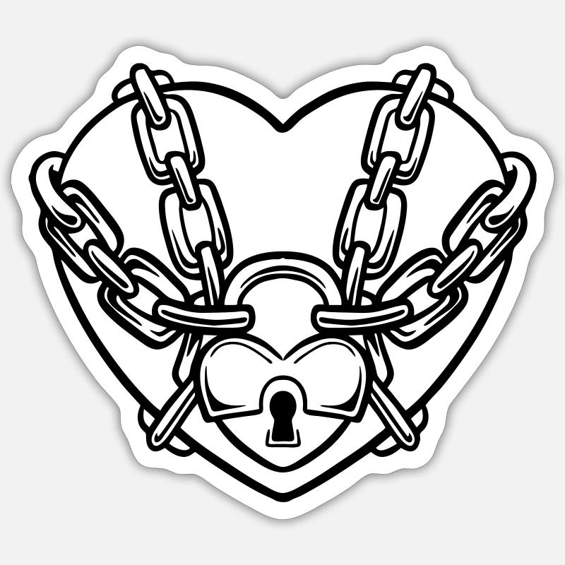 Heart Castle Emotional Cold Blockade Goth Gothic Emo Sticker size S (10 x 10 cm)