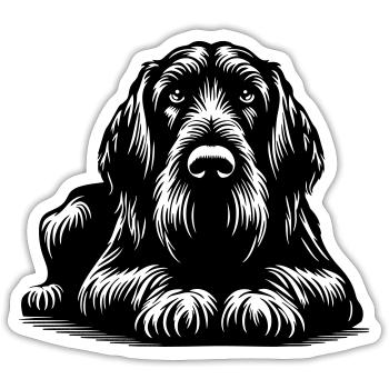 Spinone Italiano - Sticker taille S (10 x 10 cm) - blanc mat - Devant