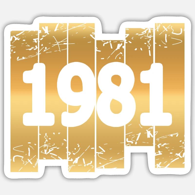 1981 - Sticker Größe S (10 x 10 cm) - Mattweiß