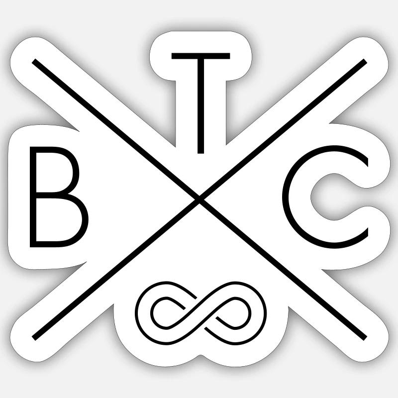 BTC Forever Bitcoin Crypto Krypto Symbole Logo Sticker taille S (10 x 10 cm)