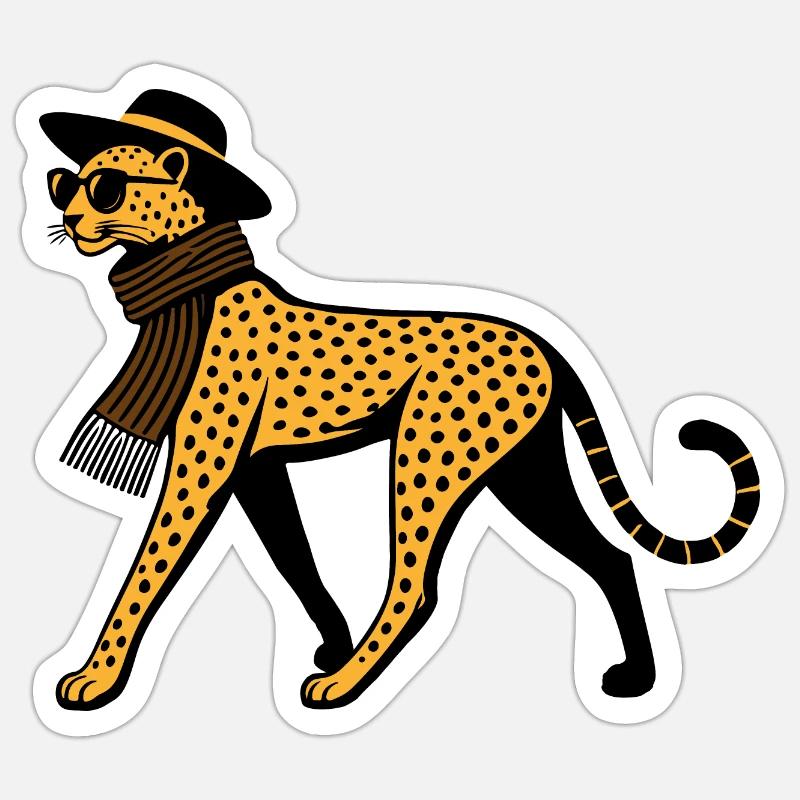 Leoparden-Chic Sticker Größe S (10 x 10 cm)