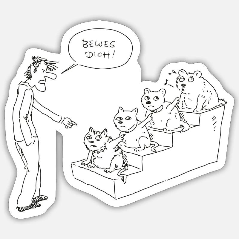 Schrödinger - Methodenaufruf Sticker Größe S (10 x 10 cm)